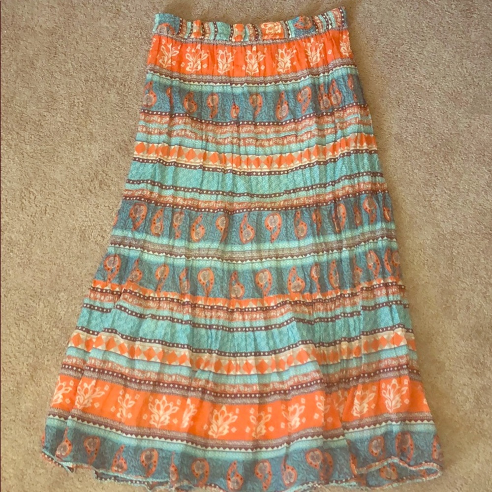 Bohemian pattern midi / maxi skirt